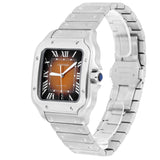 Cartier Santos WSSA0064 39.8mm Stainless Steel Brown Sunray Dial Automatic Watch