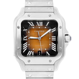 Cartier Santos WSSA0064 39.8mm Stainless Steel Brown Sunray Dial Automatic Watch
