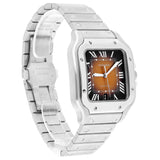 Cartier Santos WSSA0064 39.8mm Stainless Steel Brown Sunray Dial Automatic Watch