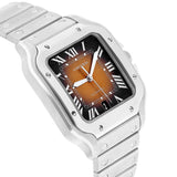 Cartier Santos WSSA0064 39.8mm Stainless Steel Brown Sunray Dial Automatic Watch