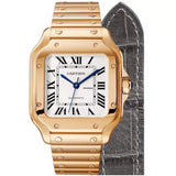 Cartier Santos WGSA0031 35mm Rose Gold Watch with Silver Dial