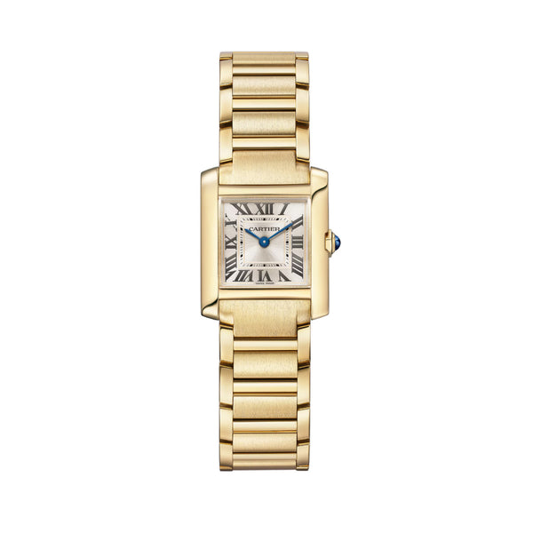 Cartier Tank Française WGTA0114 Small 25.7mm Yellow Gold Golden Sunray Dial