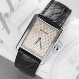 Cartier Tank Solo Stainless Steel Ladies Watch with Python Pattern Strap W5200020