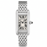 Cartier Tank Allongée W15329U3 White Gold Quartz Watch with Roman Dial