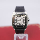 Cartier Santos 100 W20073X8 Stainless Steel White Dial Men's Watch