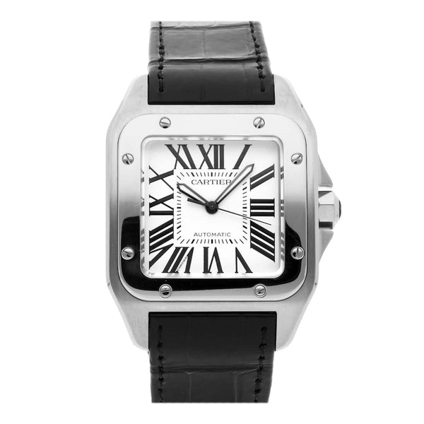 Cartier Santos 100 W20073X8 Stainless Steel White Dial Men's Watch