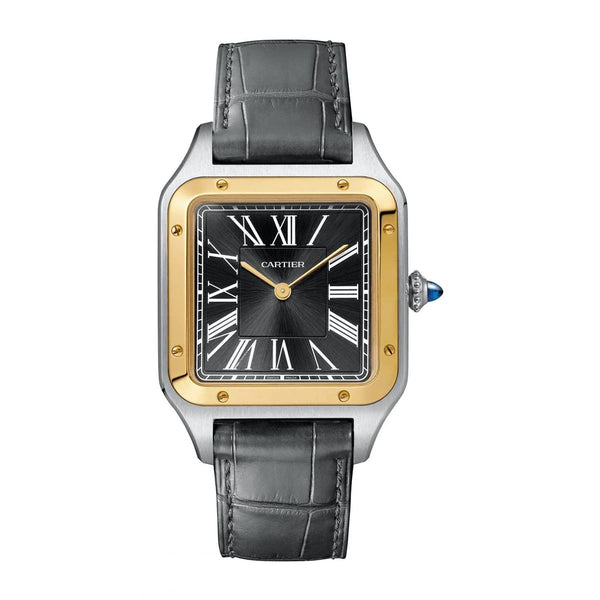 Cartier Santos-Dumont "Le 14 bis" Limited Edition W2SA0015 Steel and 18K Yellow Gold Black Dial