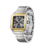 Cartier Santos de Cartier W2SA0030 Large Anthracite Grey Dial 39.8mm Steel and Yellow Gold