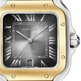 Cartier Santos de Cartier W2SA0030 Large Anthracite Grey Dial 39.8mm Steel and Yellow Gold