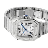 Cartier Santos de Cartier W4SA0005 Diamond-Set Bezel Medium 35.1mm