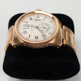 Cartier Calibre de Cartier Rose Gold Silver Dial Automatic Watch W7100018