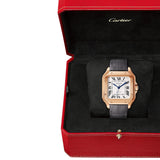 Cartier Santos de Cartier WJSA0012 Rose Gold Diamond Bezel 35.1mm Medium