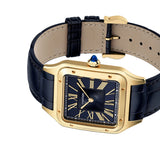 Cartier Santos-Dumont WGSA0077 Large Yellow Gold Blue Dial
