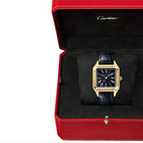 Cartier Santos-Dumont WGSA0077 Large Yellow Gold Blue Dial