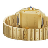 Cartier Santos de Cartier WGSA0095 Large 39.8mm 18K Yellow Gold Satin-Finish Sunray Dial