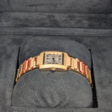 Cartier Tank Française WGTA0114 Small 25.7mm Yellow Gold Golden Sunray Dial
