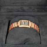 Cartier Tank Française WGTA0114 Small 25.7mm Yellow Gold Golden Sunray Dial