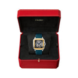 Cartier Santos de Cartier WHSA0024 Yellow Gold Bezel Skeleton Large 39.8mm