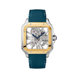 Cartier Santos de Cartier WHSA0024 Yellow Gold Bezel Skeleton Large 39.8mm