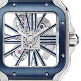 Cartier Santos de Cartier WHSA0026 Blue Skeleton Dial Large 39.8mm