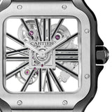 Cartier Santos de Cartier WHSA0027 Large Black Skeleton Dial 39.8mm