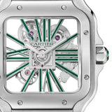 Cartier Santos de Cartier WHSA0028 Large Green Skeleton Dial 39.8mm