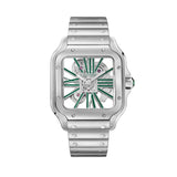 Cartier Santos de Cartier WHSA0028 Large Green Skeleton Dial 39.8mm