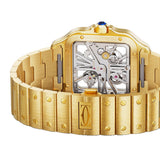 Cartier Santos de Cartier WHSA0042 Large 39.7mm Yellow Gold Skeleton