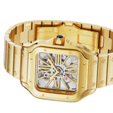 Cartier Santos de Cartier WHSA0042 Large 39.7mm Yellow Gold Skeleton