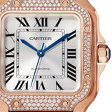 Cartier Santos de Cartier WJSA0012 Rose Gold Diamond Bezel 35.1mm Medium