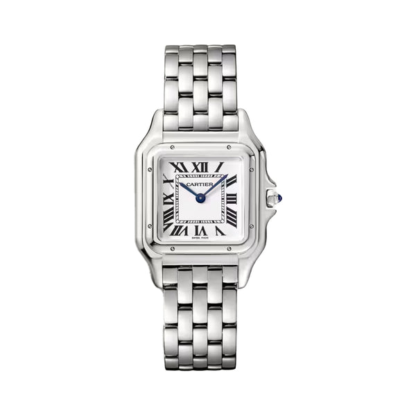 Cartier Panthère de Cartier WSPN0015 Medium Steel Watch with Silver Dial