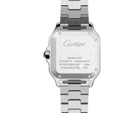 Cartier Santos de Cartier WSSA0029 Silvered Opaline Dial 35.1mm Steel and Calfskin Medium