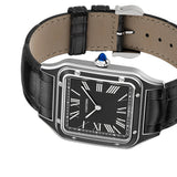 Cartier Santos-Dumont WSSA0046 Black Dial Large Steel Case