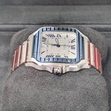 Cartier Santos de Cartier WSSA0047 Grey Striated Dial Stainless Steel Watch Large