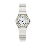 Cartier Santos Ronde 29mm Octagon Gold Women's Watch with Diamond Bezel