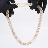 Old Cuban Link Diamond Pavé 22-Inch Two-Tone 10K Gold Chain 37.64ct