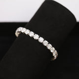 14kt White Gold Lab Grown Diamond Tennis Bracelet 26 CTW Round Brilliant Cut