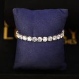 14kt White Gold Lab Grown Diamond Tennis Bracelet 26 CTW Round Brilliant Cut
