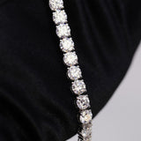 14kt White Gold Lab Grown Diamond Tennis Bracelet 26 CTW Round Brilliant Cut