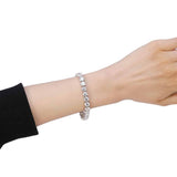 14kt White Gold Lab Grown Diamond Tennis Bracelet 26 CTW Round Brilliant Cut