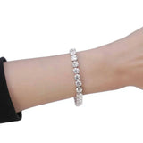 14kt White Gold Lab Grown Diamond Tennis Bracelet 26 CTW Round Brilliant Cut