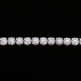 14kt White Gold Lab Grown Diamond Tennis Bracelet 26 CTW Round Brilliant Cut