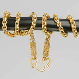 Box Chain 24k Yellow Gold Necklace 28 Inches