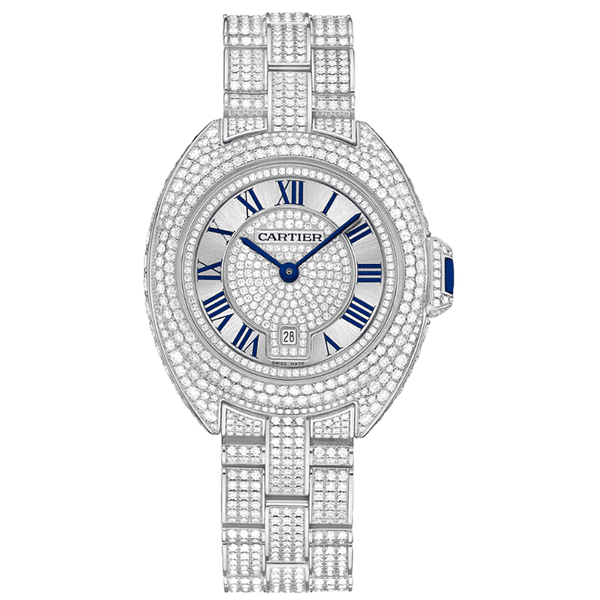 Cartier Clé de Cartier Watch 31mm 18k White Gold Diamond HPI00980