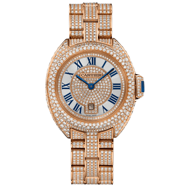 Cartier Clé de Cartier 31mm 18k Rose Gold Diamond Watch HPI01039