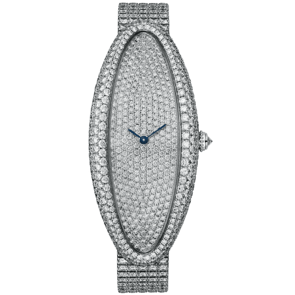 Cartier Baignoire Allongée Watch HPI01307 52mm 18k White Gold