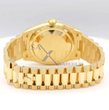 Rolex Day-Date 36 128238-0071 18K Yellow Gold Turquoise Diamond Dial President Bracelet