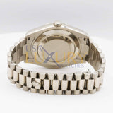 Rolex Day-Date II 218239 41mm White Gold Black Dial Diamond Fluted Bezel