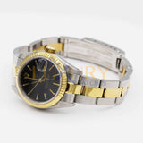 Rolex Datejust 69173 Two-Tone 18k Gold and Steel 26mm Black Dial Women's Watch