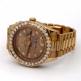 Rolex Day-Date II 218235-0008 41mm Everose Gold Pink Dial Diamond Watch